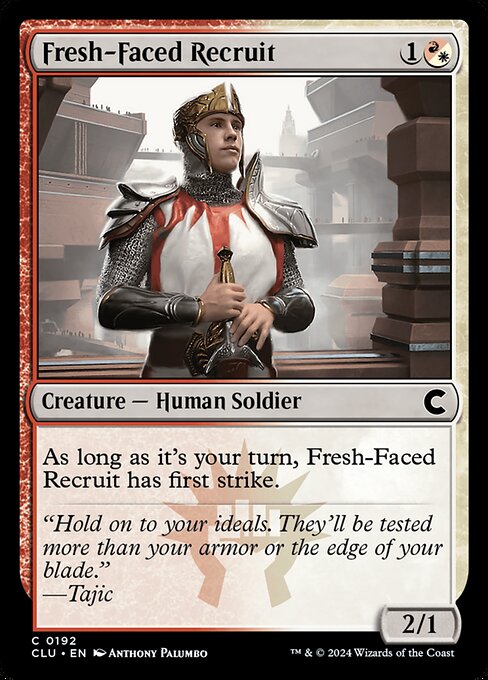 Magic the Gathering Card - Fresh-Faced Recruit - MTG Circle