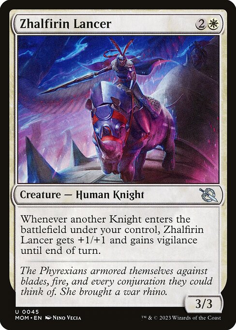Magic the Gathering Card - Zhalfirin Lancer - MTG Circle