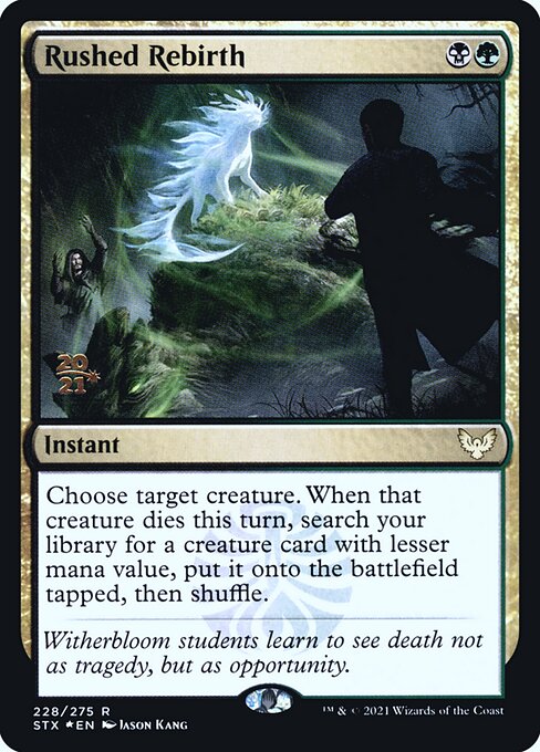 Magic the Gathering Card - Rushed Rebirth - MTG Circle