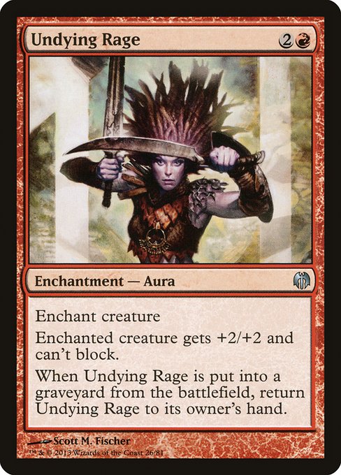Magic the Gathering Card - Undying Rage - MTG Circle