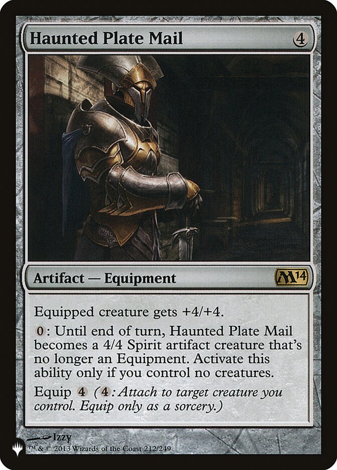 Magic the Gathering Card - Haunted Plate Mail - MTG Circle