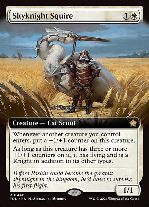 Magic the Gathering Card - Skyknight Squire - MTG Circle