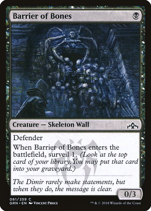 Magic the Gathering Card - Barrier of Bones - MTG Circle
