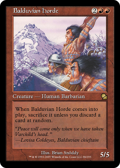 Magic the Gathering Card - Balduvian Horde - MTG Circle