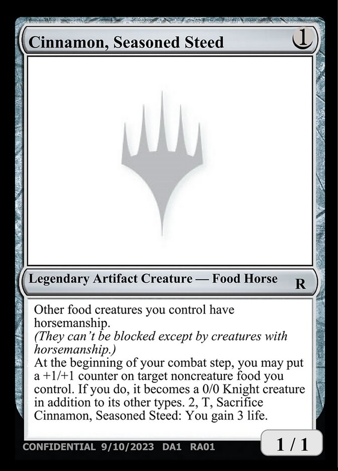 Magic the Gathering Card - Cinnamon, Seasoned Steed - MTG Circle