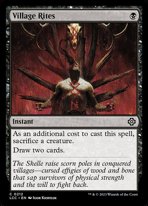 Magic the Gathering Card - Village Rites - MTG Circle