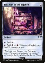 Magic the Gathering Card - Talisman of Indulgence - MTG Circle