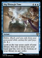 Magic the Gathering Card - Dig Through Time - MTG Circle