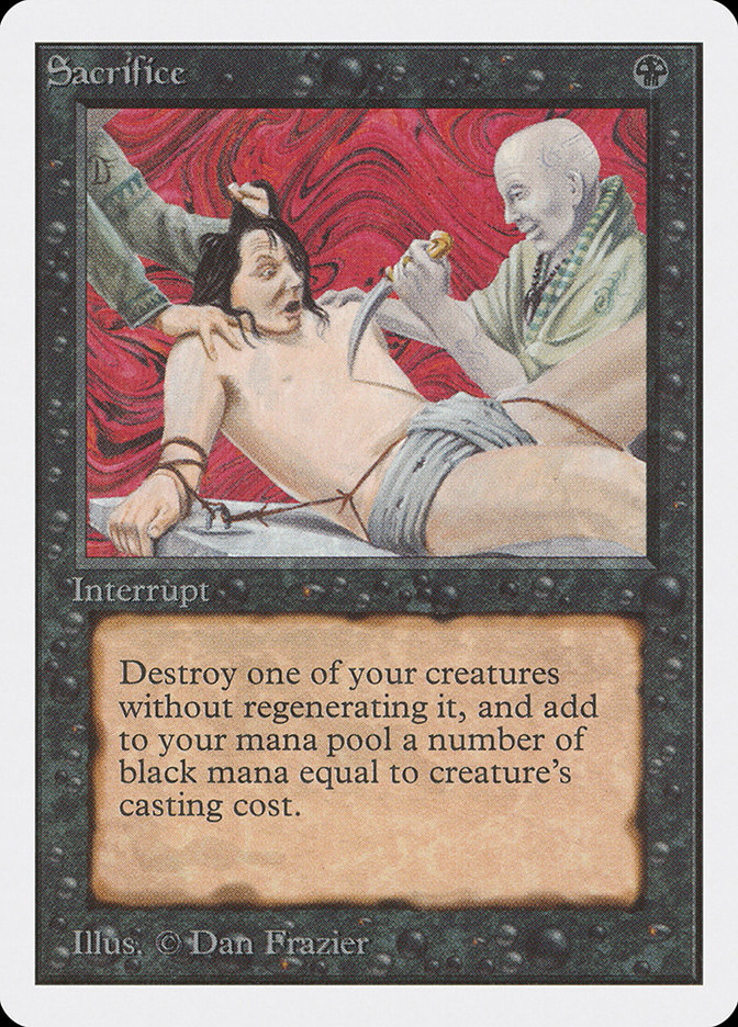 Magic the Gathering Card - Sacrifice - MTG Circle