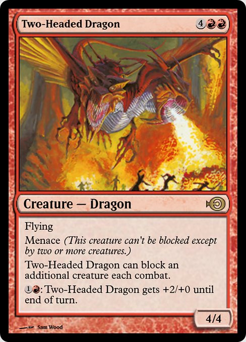Magic the Gathering Card - Two-Headed Dragon - MTG Circle