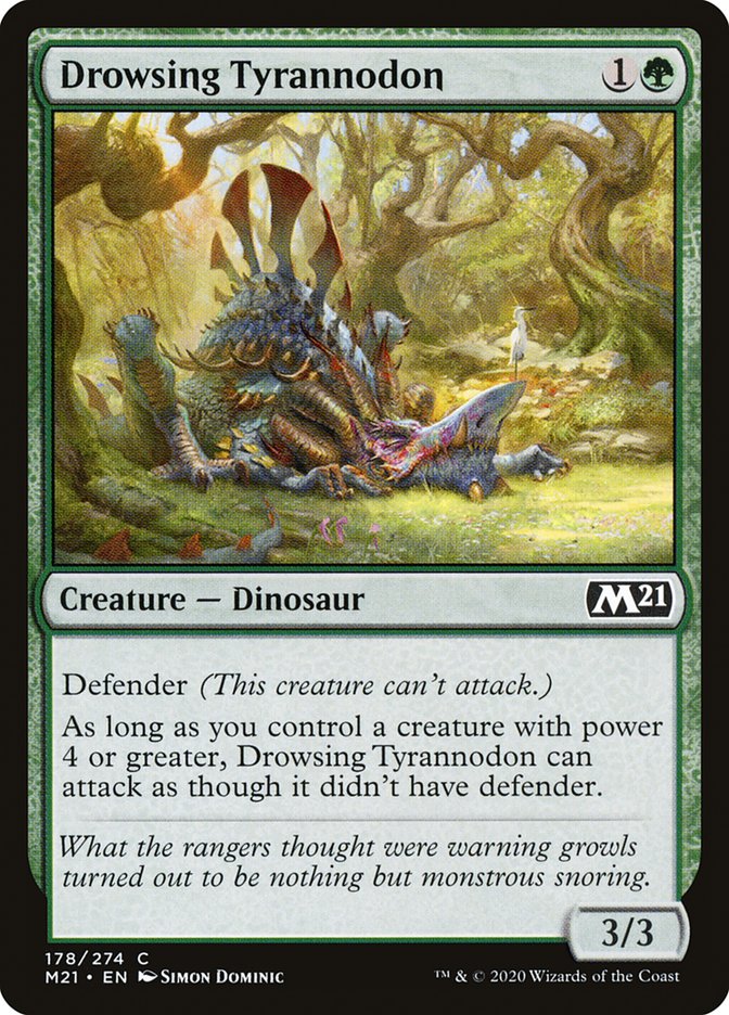 Magic the Gathering Card - Drowsing Tyrannodon - MTG Circle