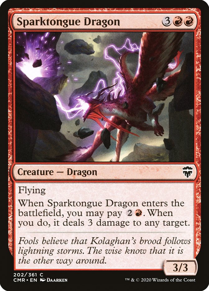 Magic the Gathering Card - Sparktongue Dragon - MTG Circle