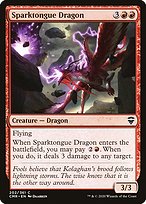 Magic the Gathering Card - Sparktongue Dragon - MTG Circle