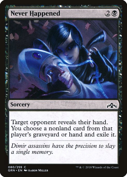 Magic the Gathering Card - Never Happened - MTG Circle