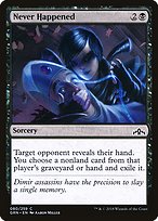 Magic the Gathering Card - Never Happened - MTG Circle