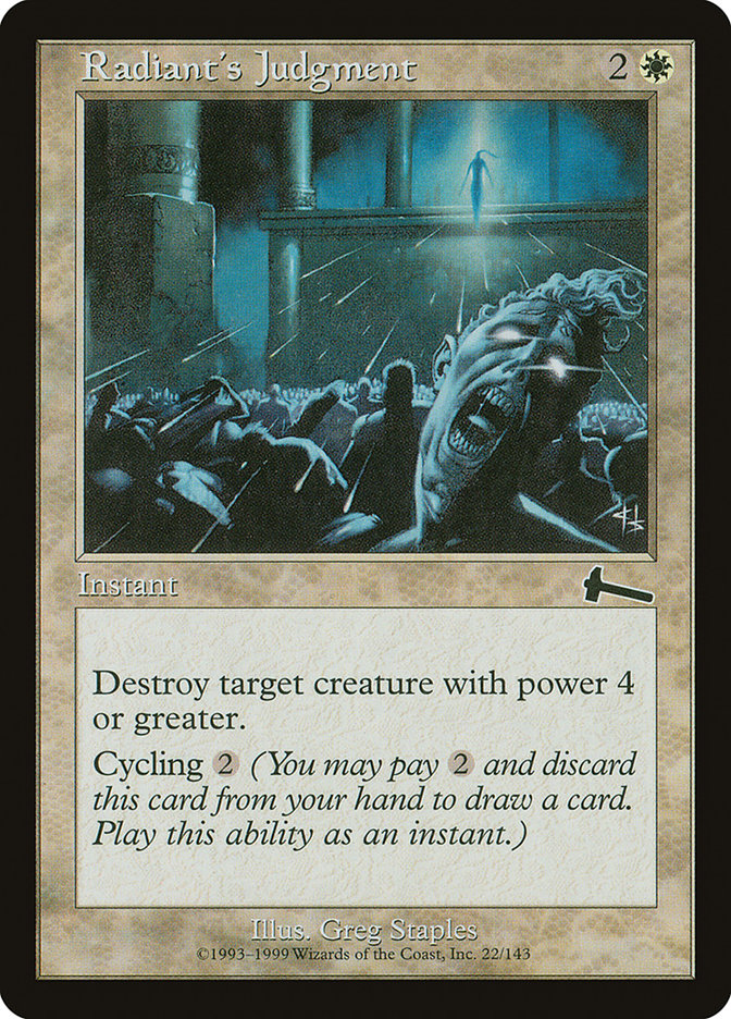 Magic the Gathering Card - Radiant's Judgment - MTG Circle