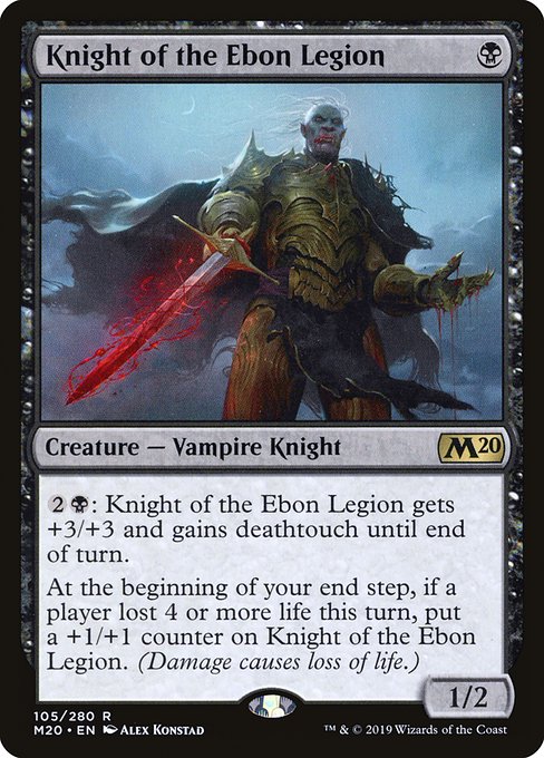 Magic the Gathering Card - Knight of the Ebon Legion - MTG Circle