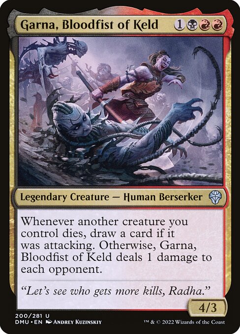 Magic the Gathering Card - Garna, Bloodfist of Keld - MTG Circle