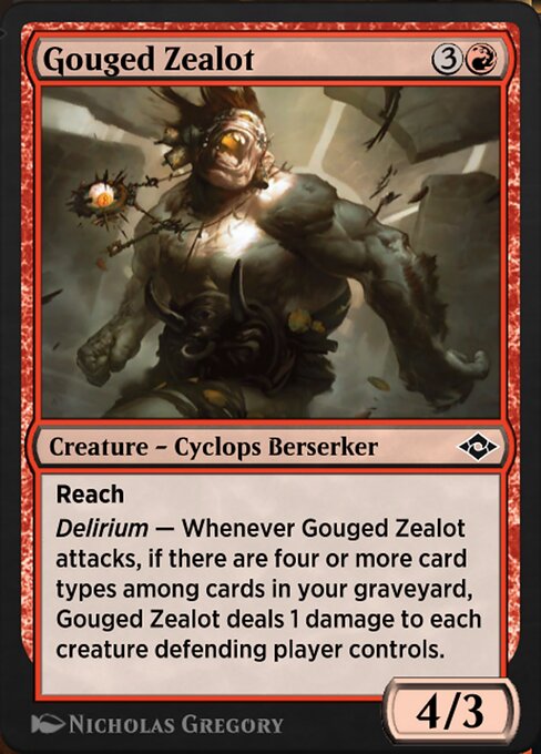 Magic the Gathering Card - Gouged Zealot - MTG Circle