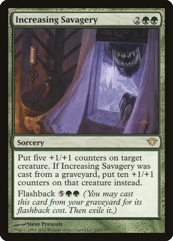 Magic the Gathering Card - Increasing Savagery - MTG Circle