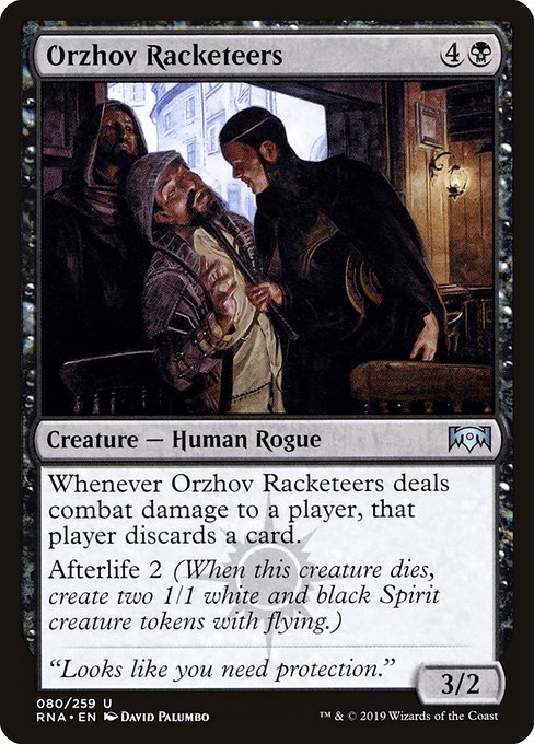 Magic the Gathering Card - Orzhov Racketeers - MTG Circle