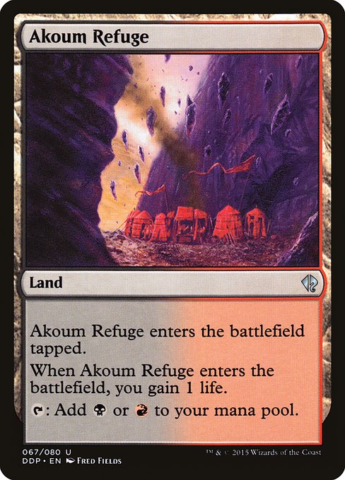 Magic the Gathering Card - Akoum Refuge - MTG Circle