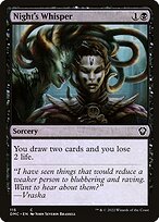 Magic the Gathering Card - Night's Whisper - MTG Circle
