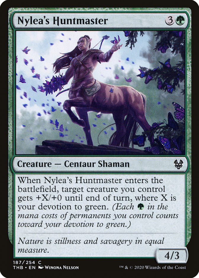 Magic the Gathering Card - Nylea's Huntmaster - MTG Circle
