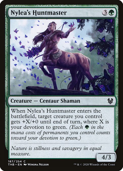 Magic the Gathering Card - Nylea's Huntmaster - MTG Circle