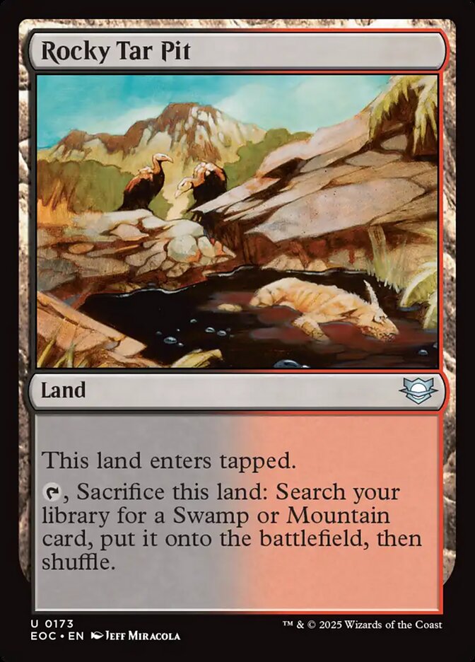 Magic the Gathering Card - Rocky Tar Pit - MTG Circle