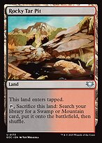 Magic the Gathering Card - Rocky Tar Pit - MTG Circle