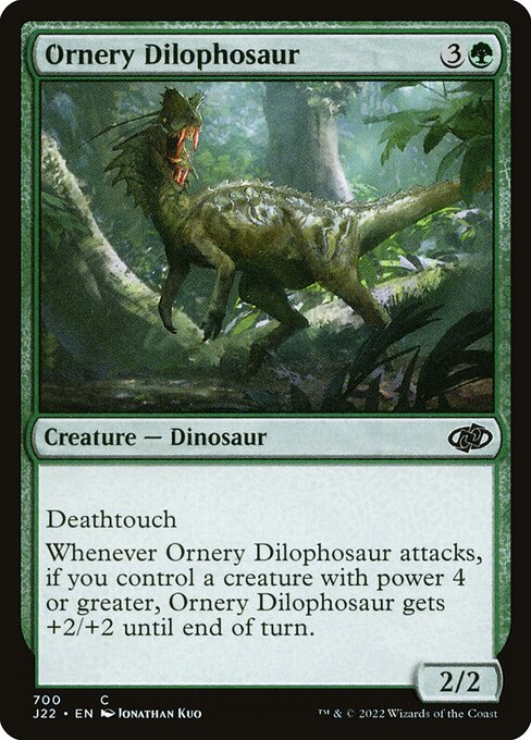 Magic the Gathering Card - Ornery Dilophosaur - MTG Circle