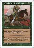 Magic the Gathering Card - Wielding the Green Dragon - MTG Circle