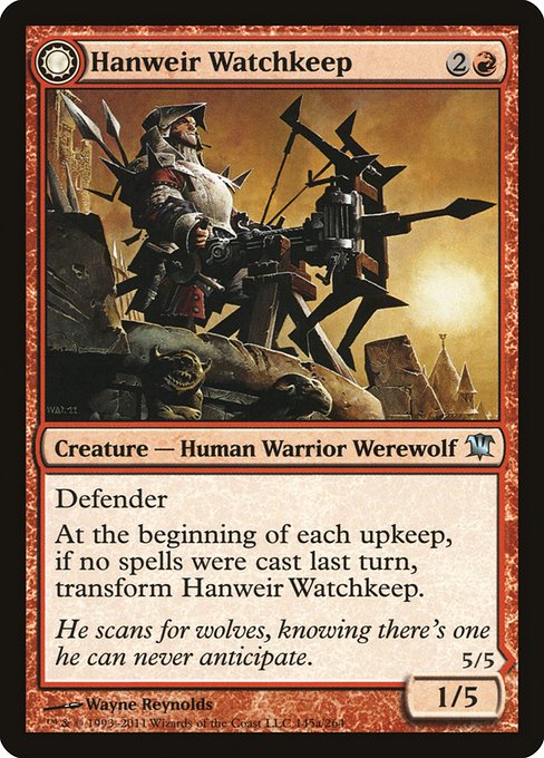 Magic the Gathering Card - Hanweir Watchkeep - MTG Circle