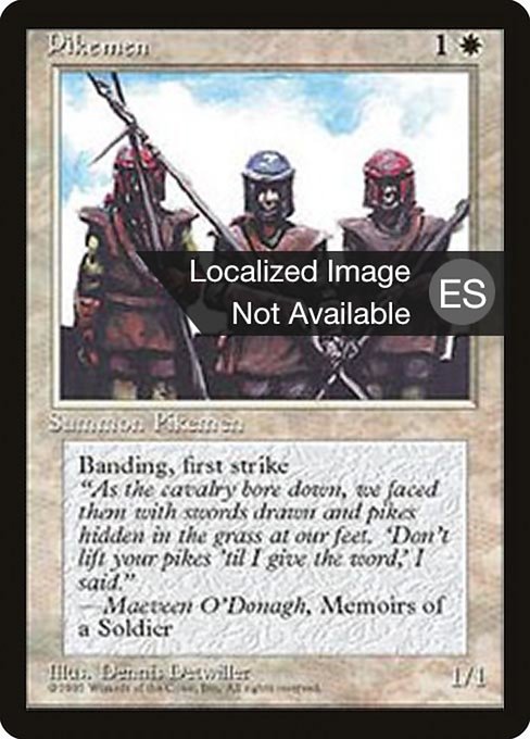 Magic the Gathering Card - Pikemen - MTG Circle