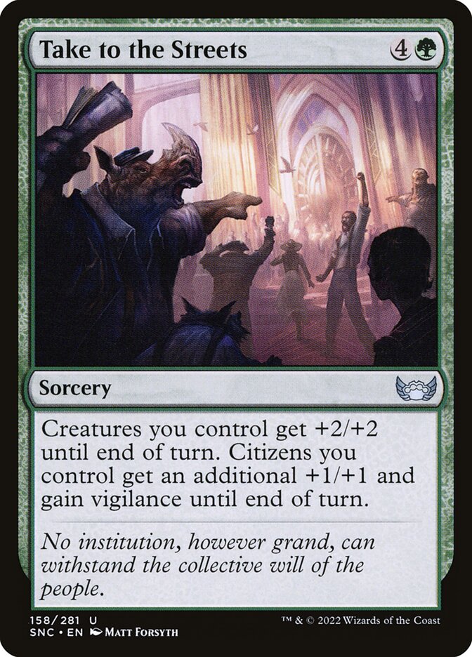 Magic the Gathering Card - Take to the Streets - MTG Circle