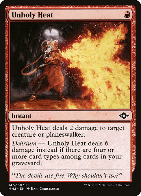 Magic the Gathering Card - Unholy Heat - MTG Circle