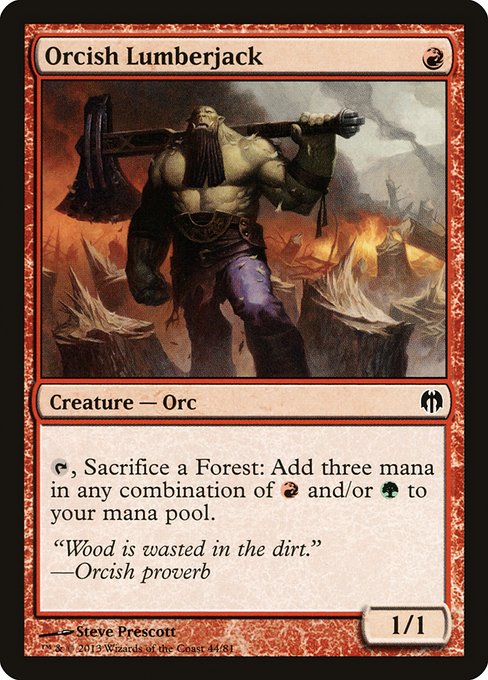Magic the Gathering Card - Orcish Lumberjack - MTG Circle