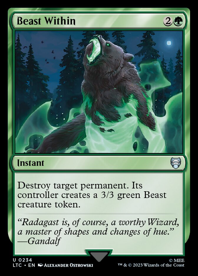 Magic the Gathering Card - Beast Within - MTG Circle
