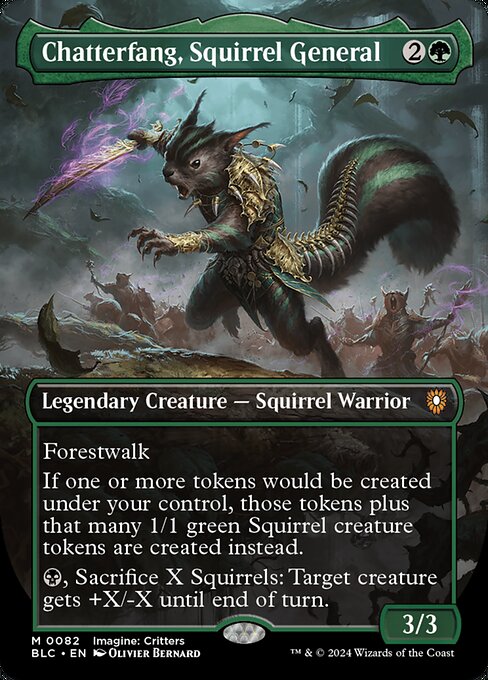 Magic the Gathering Card - Chatterfang, Squirrel General - MTG Circle