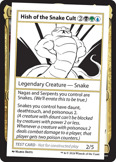 Magic the Gathering Card - Hish of the Snake Cult - MTG Circle