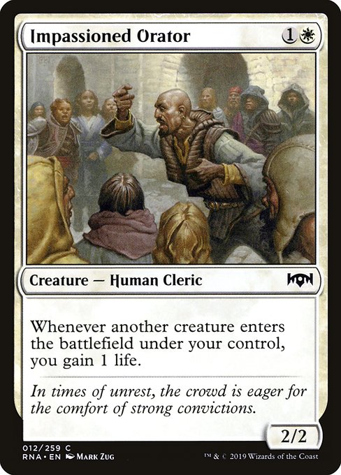 Magic the Gathering Card - Impassioned Orator - MTG Circle