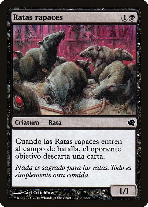 Magic the Gathering Card - Ravenous Rats - MTG Circle