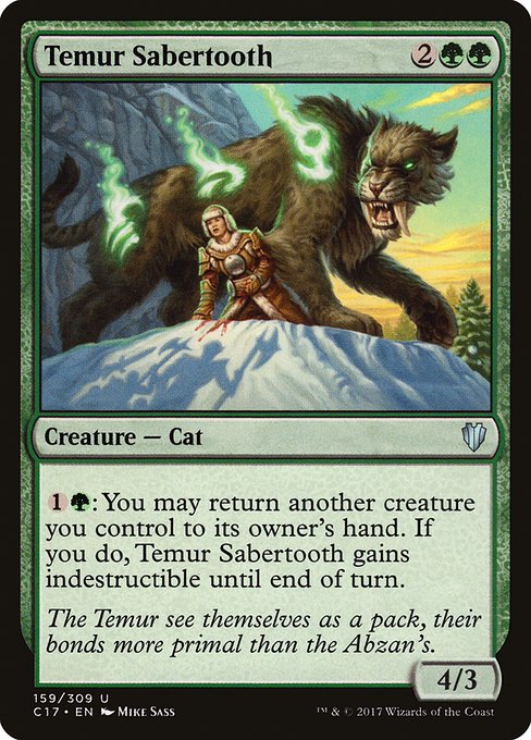 Magic the Gathering Card - Temur Sabertooth - MTG Circle