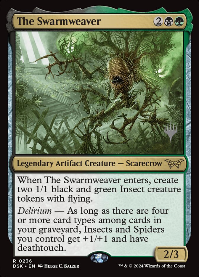 Magic the Gathering Card - The Swarmweaver - MTG Circle