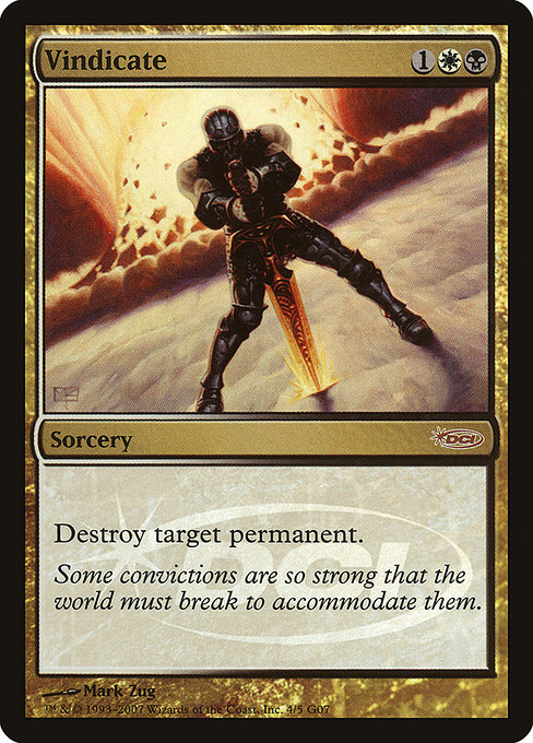 Magic the Gathering Card - Vindicate - MTG Circle