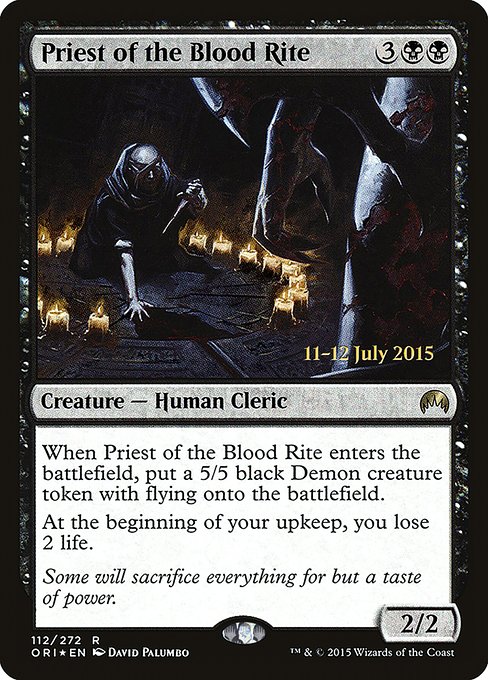 Magic the Gathering Card - Priest of the Blood Rite - MTG Circle