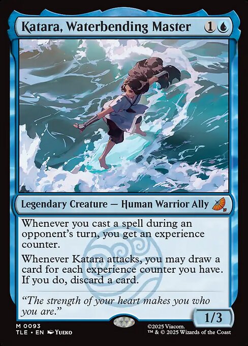 Magic the Gathering Card - Katara, Waterbending Master - MTG Circle