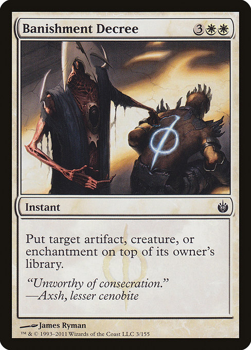 Magic the Gathering Card - Banishment Decree - MTG Circle