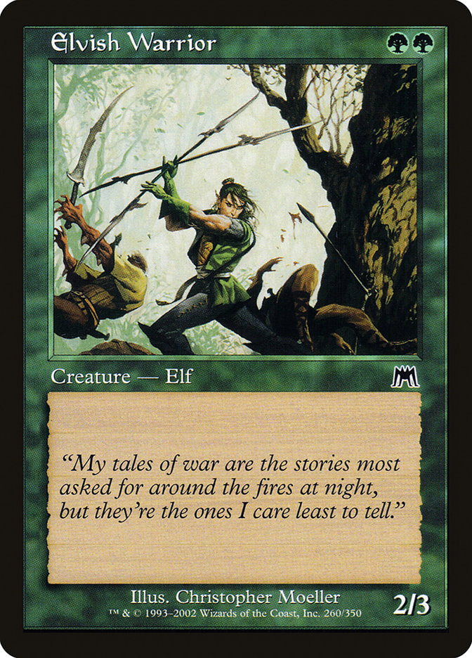 Magic the Gathering Card - Elvish Warrior - MTG Circle